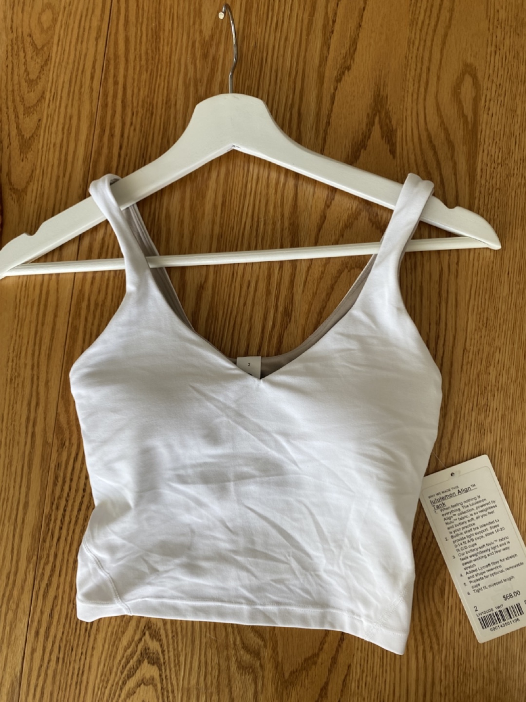 NEW! White Lululemon Align Tank - Size 2 - photo 2