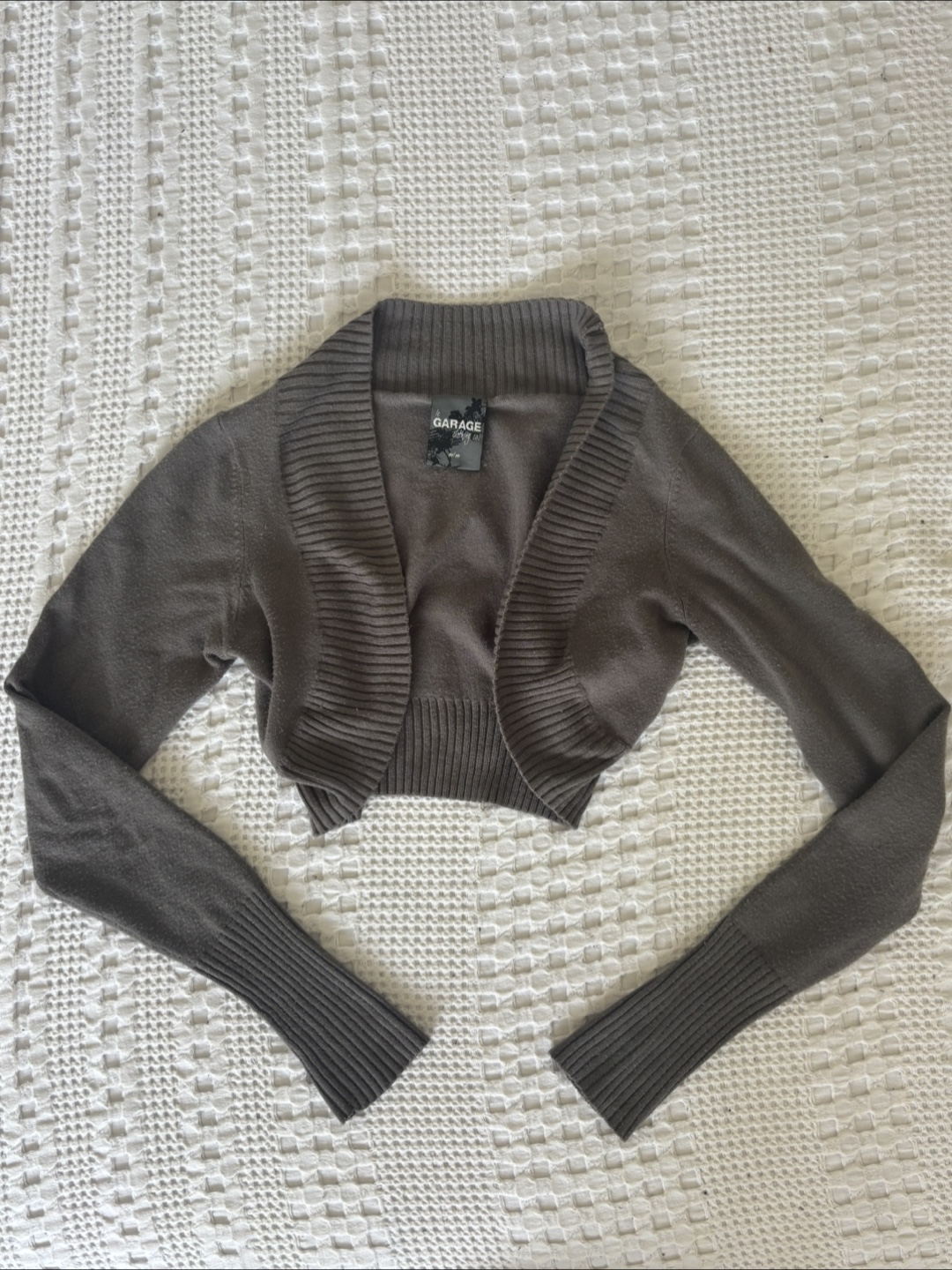 Vintage Garage Cropped Cardigan - Size M