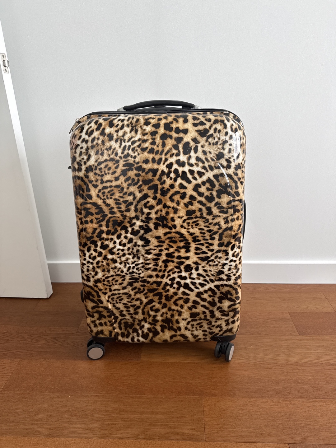Leopard Print Hardside Suitcase