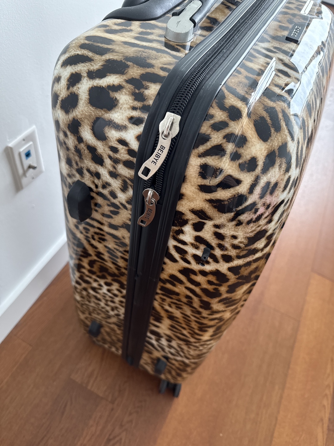 Leopard Print Hardside Suitcase - photo 3