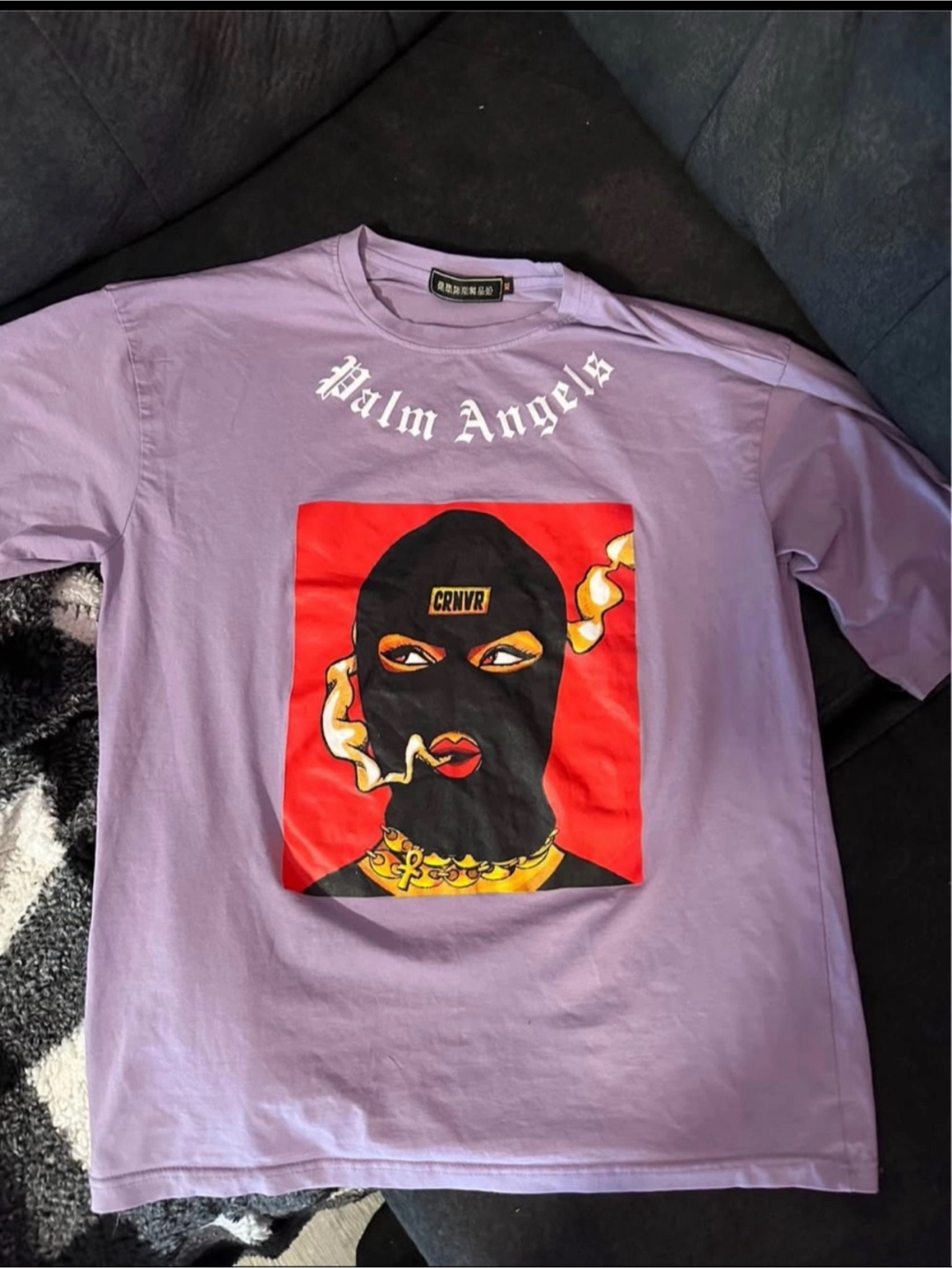 Palm Angels Lilac Graphic T-Shirt