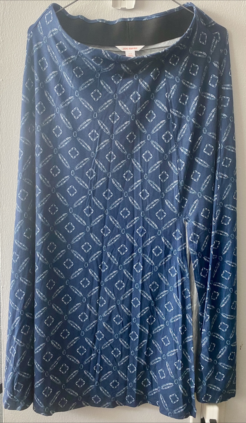 Joe Fresh Blue Patterned Tunic - Size S - photo 3