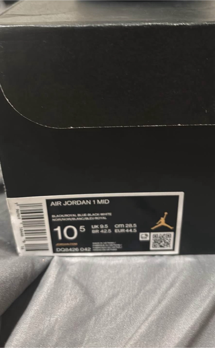 Air Jordan 1 Mid Black/Royal Blue, US 10.5 - photo 4