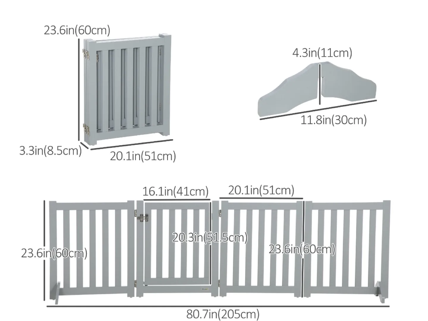 Grey Baby or pet Gate image indicator(3)