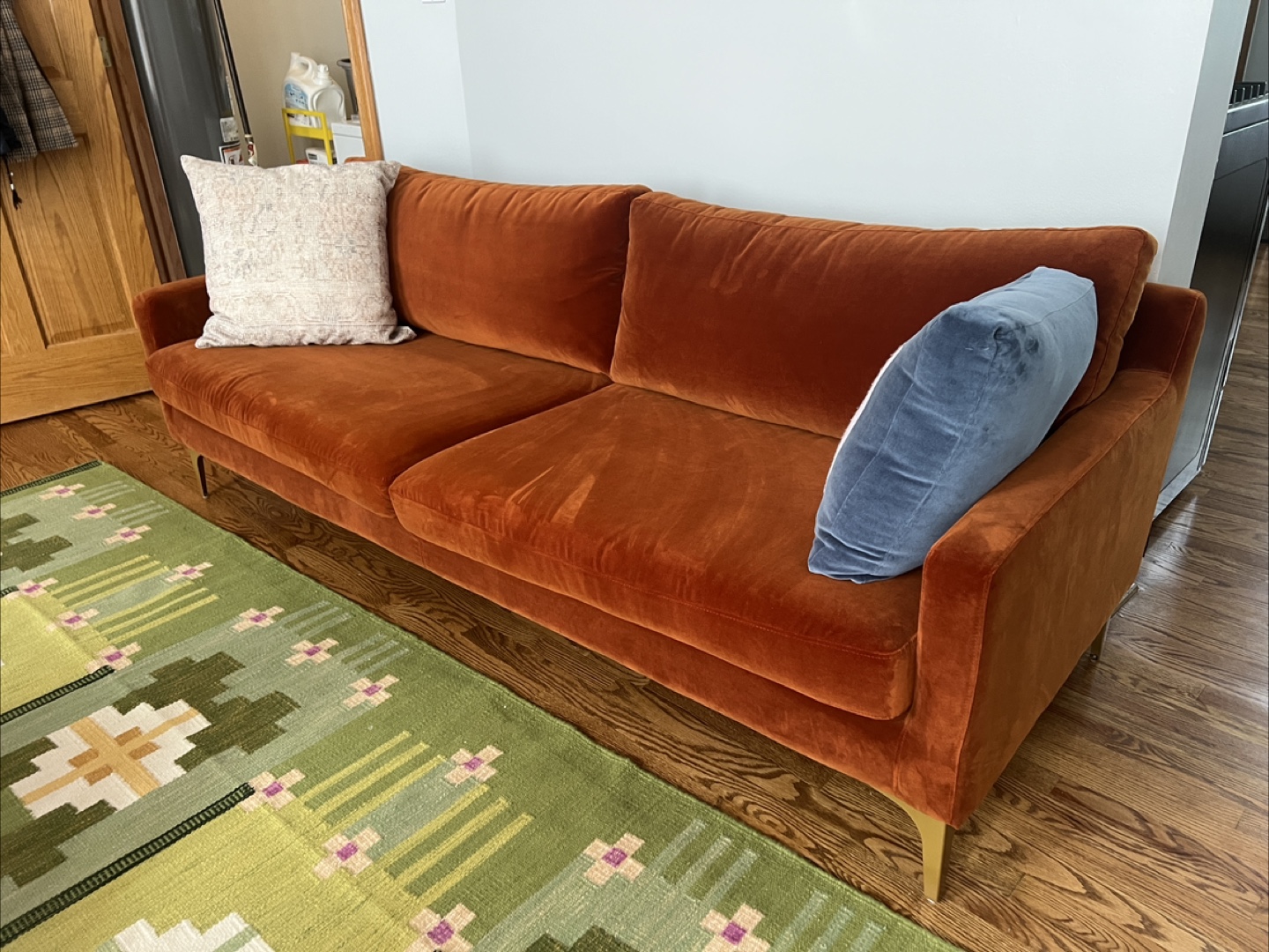86” All Modern Velvet Sofa - photo 2