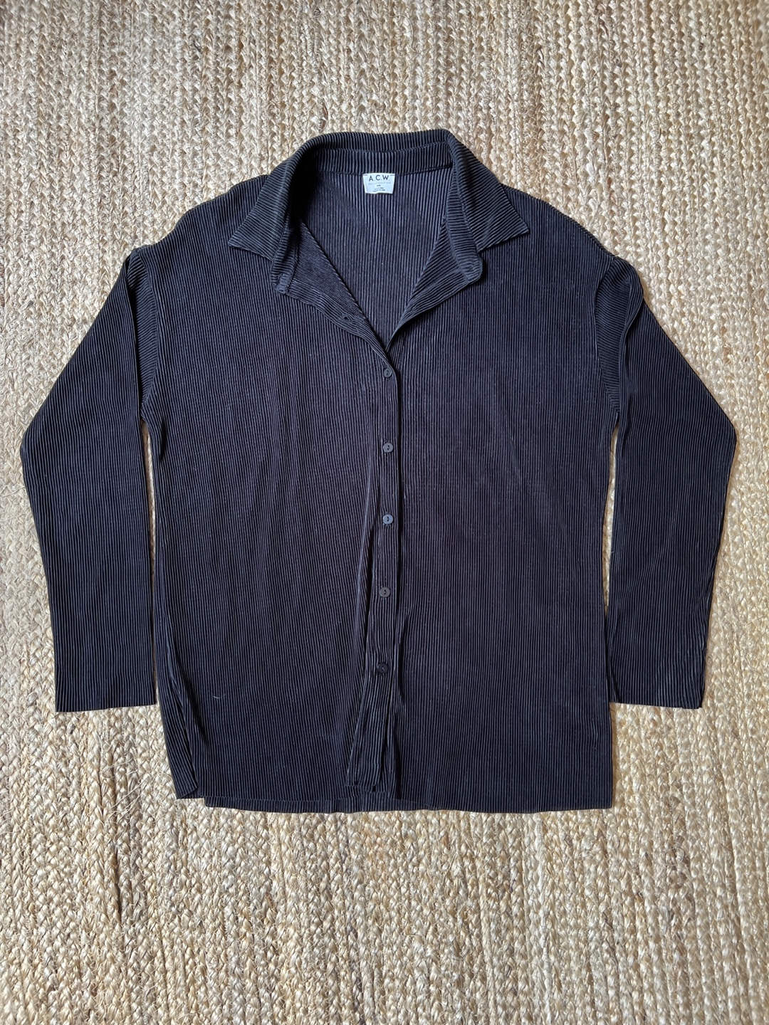 A.C.W. Plissé Shirt & Pants Set - Size M/M - photo 2