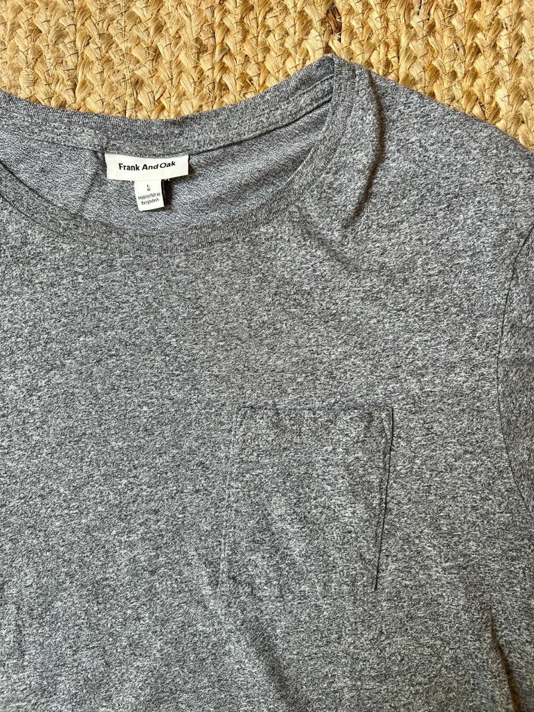 Frank And Oak Grey T-Shirt - Size L thumbnail