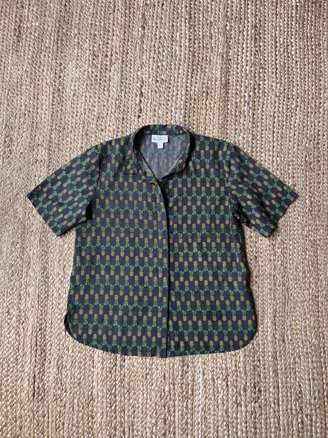 Miss Bennett London Pineapple Print Shirt - Size M - photo 2