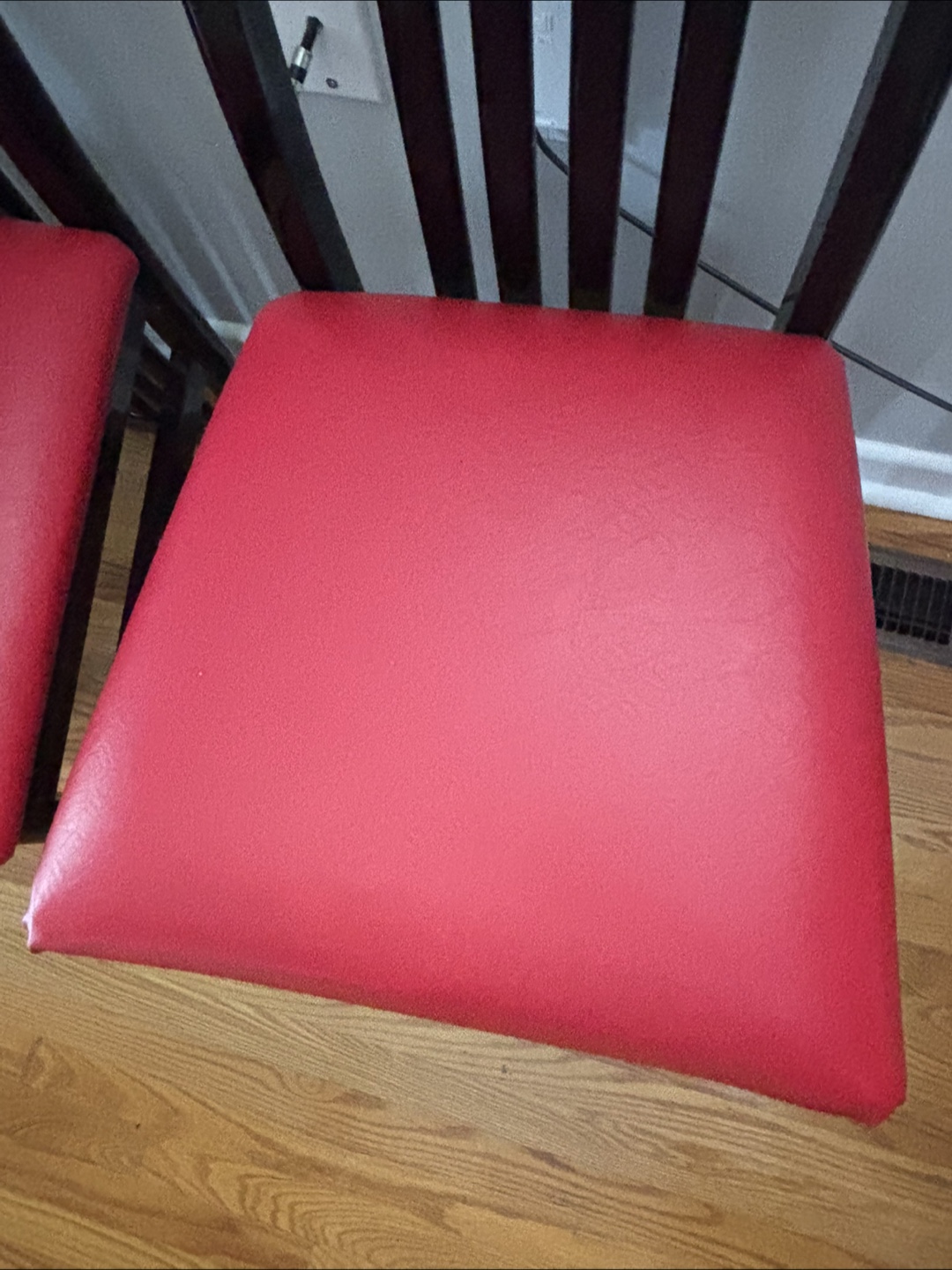 Set of 4 Dining Chairs - Red & Black - photo 3
