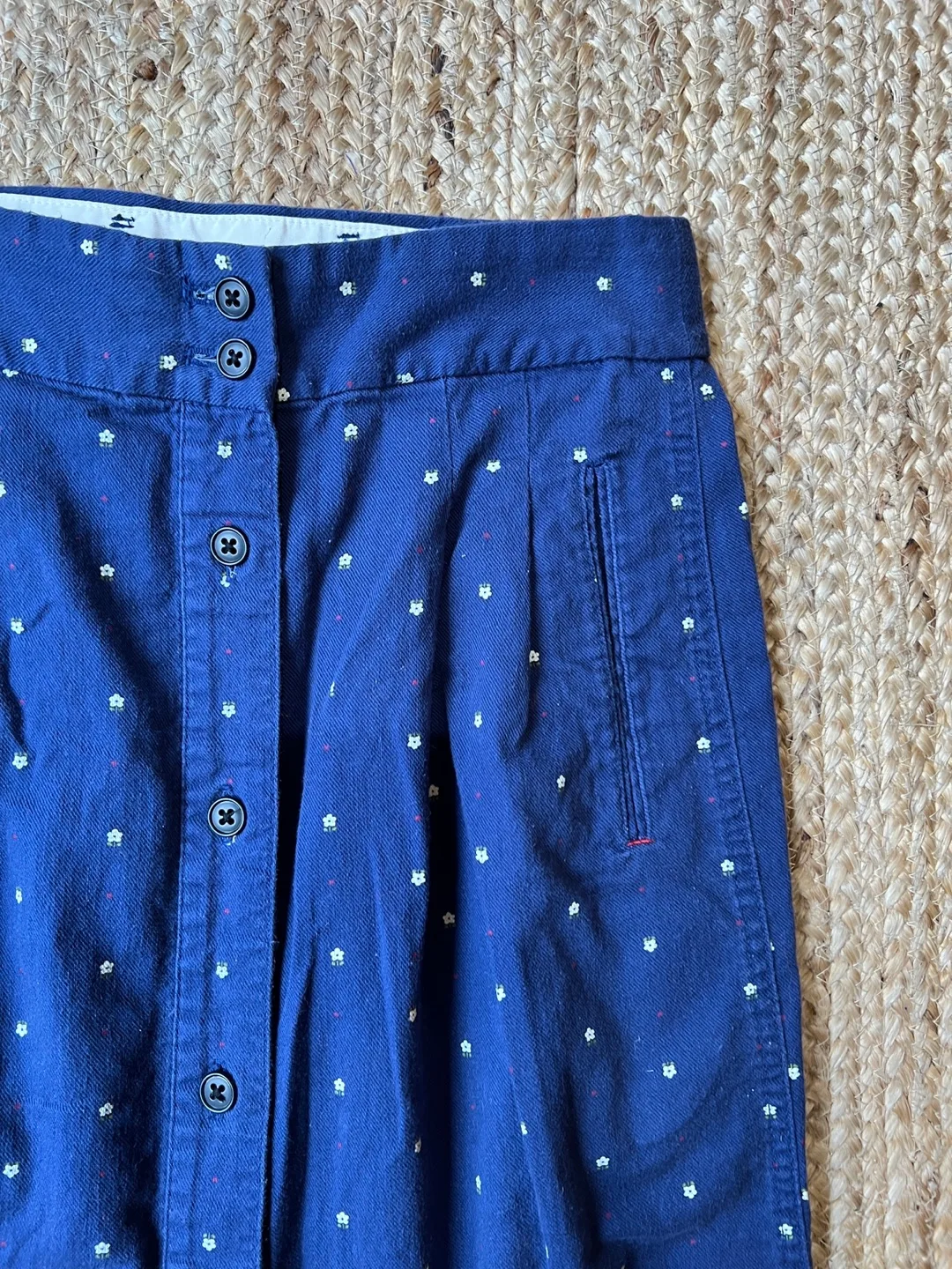 Uniqlo Ines de la Fressange Blue Skirt thumbnail