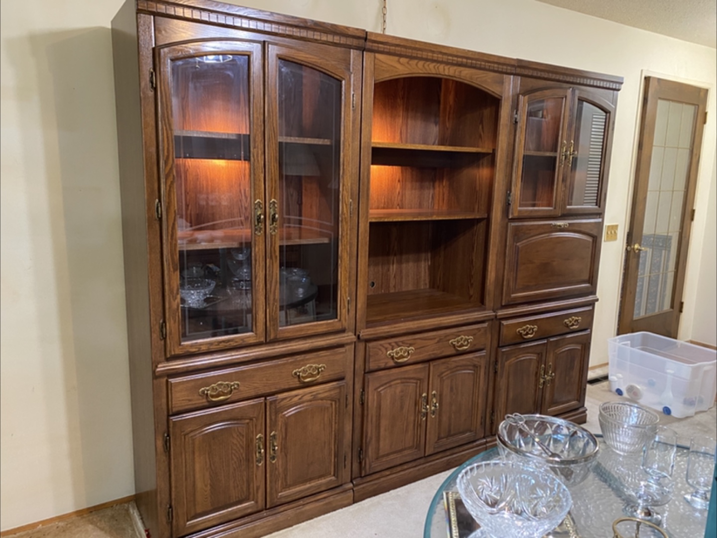 Wooden Wall Unit/China Cabinet - photo 2