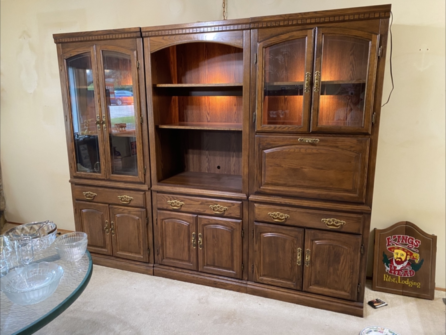 Wooden Wall Unit/China Cabinet - photo 3
