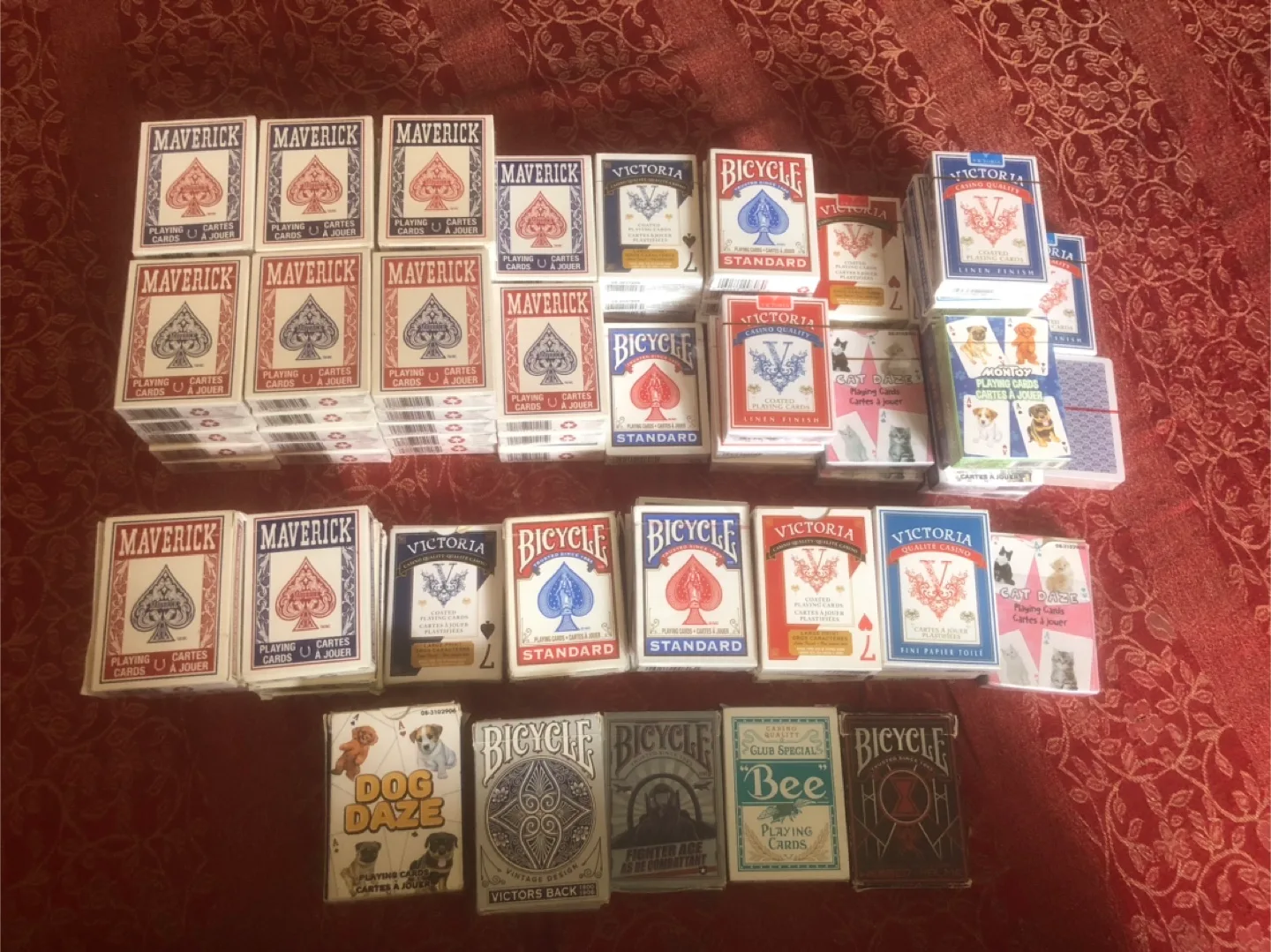 Mixed Lot of Playing Cards: Maverick, Bicycle, Victoria thumbnail