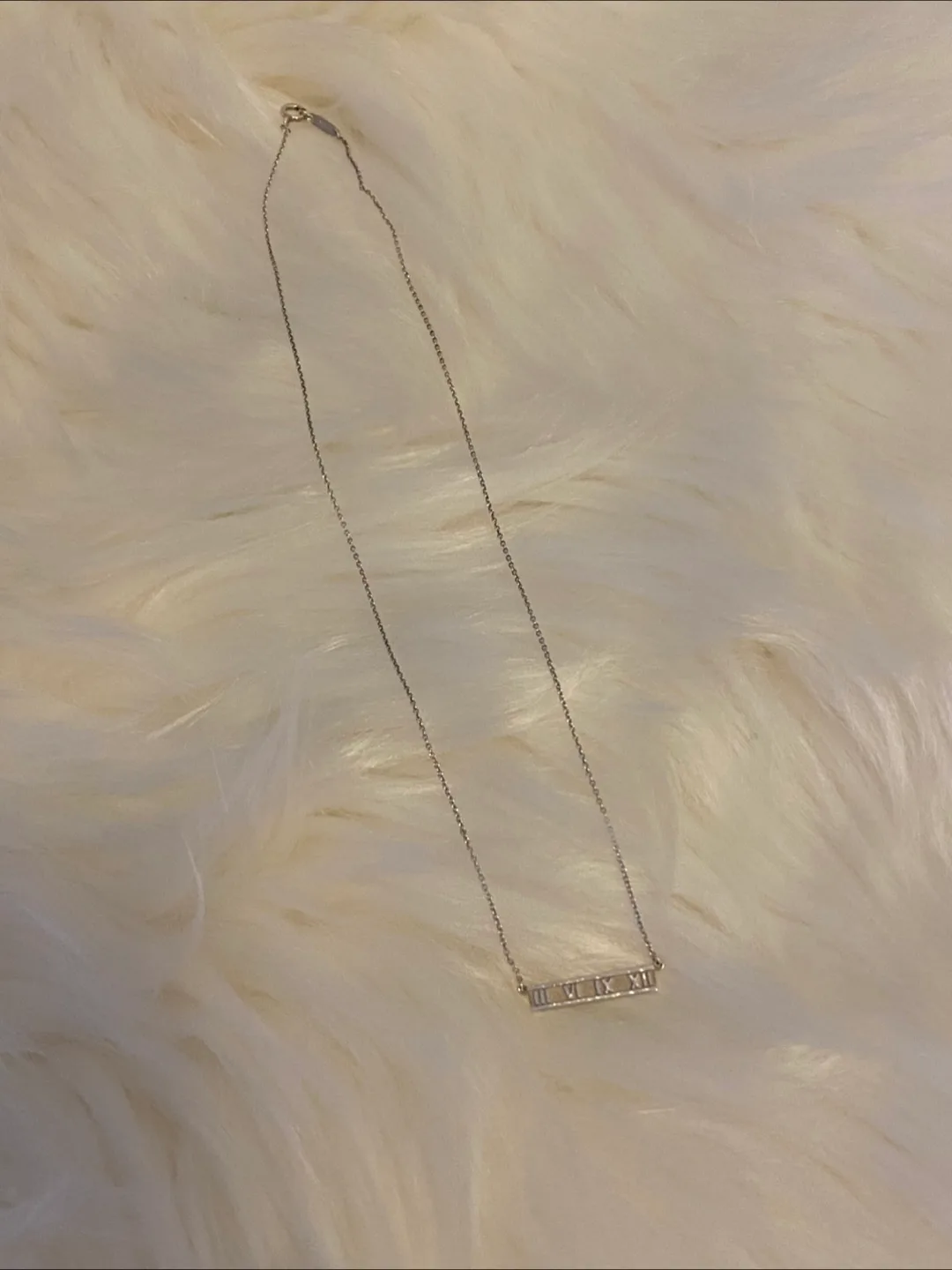 Authentic Tiffany & Co. Atlas Roman Numeral Bar Necklace thumbnail