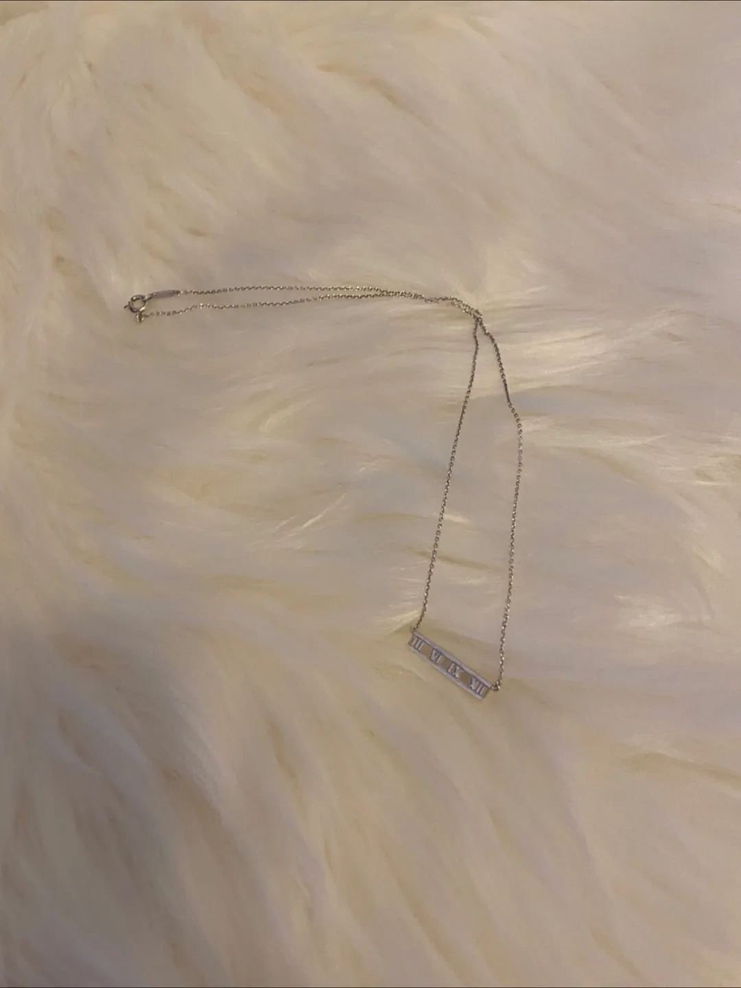 Authentic Tiffany & Co. Atlas Roman Numeral Bar Necklace image indicator(4)