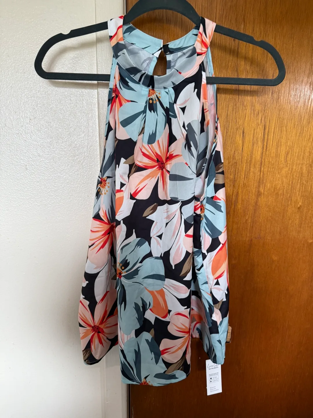Love Tree Floral Halter Top thumbnail