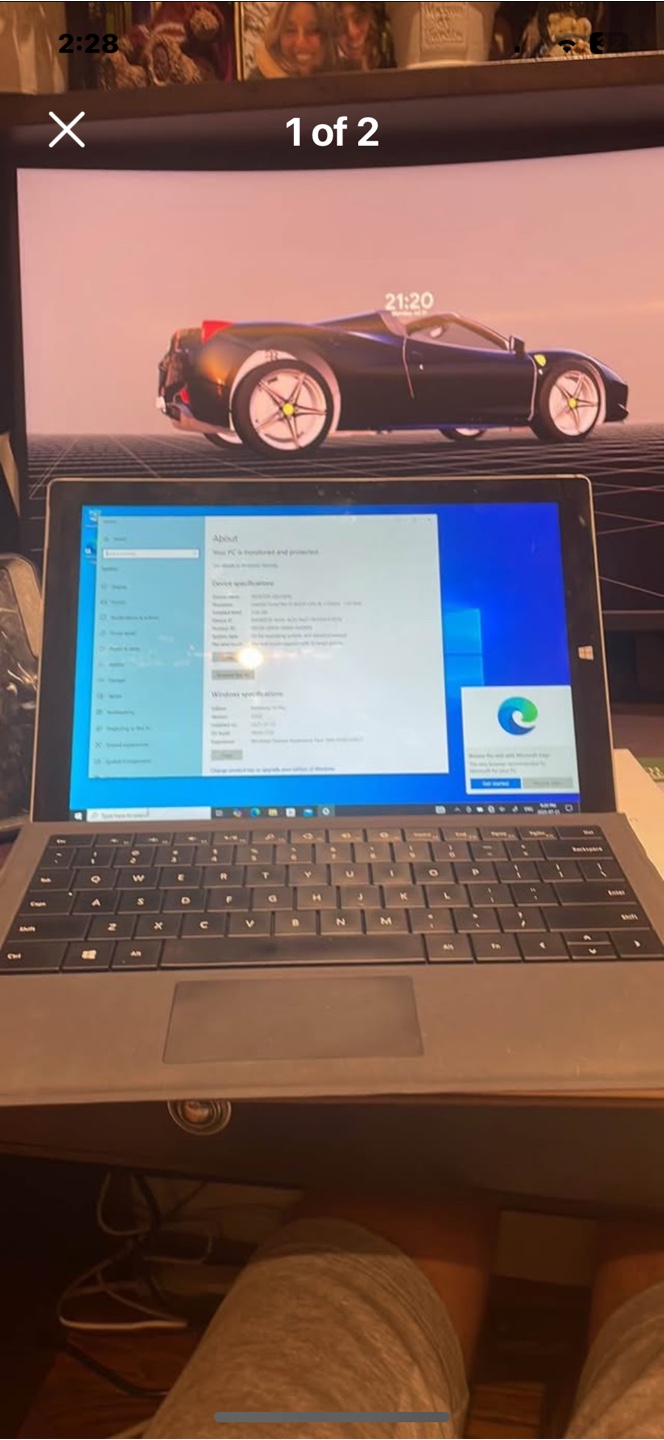 Microsoft surface with keyboard