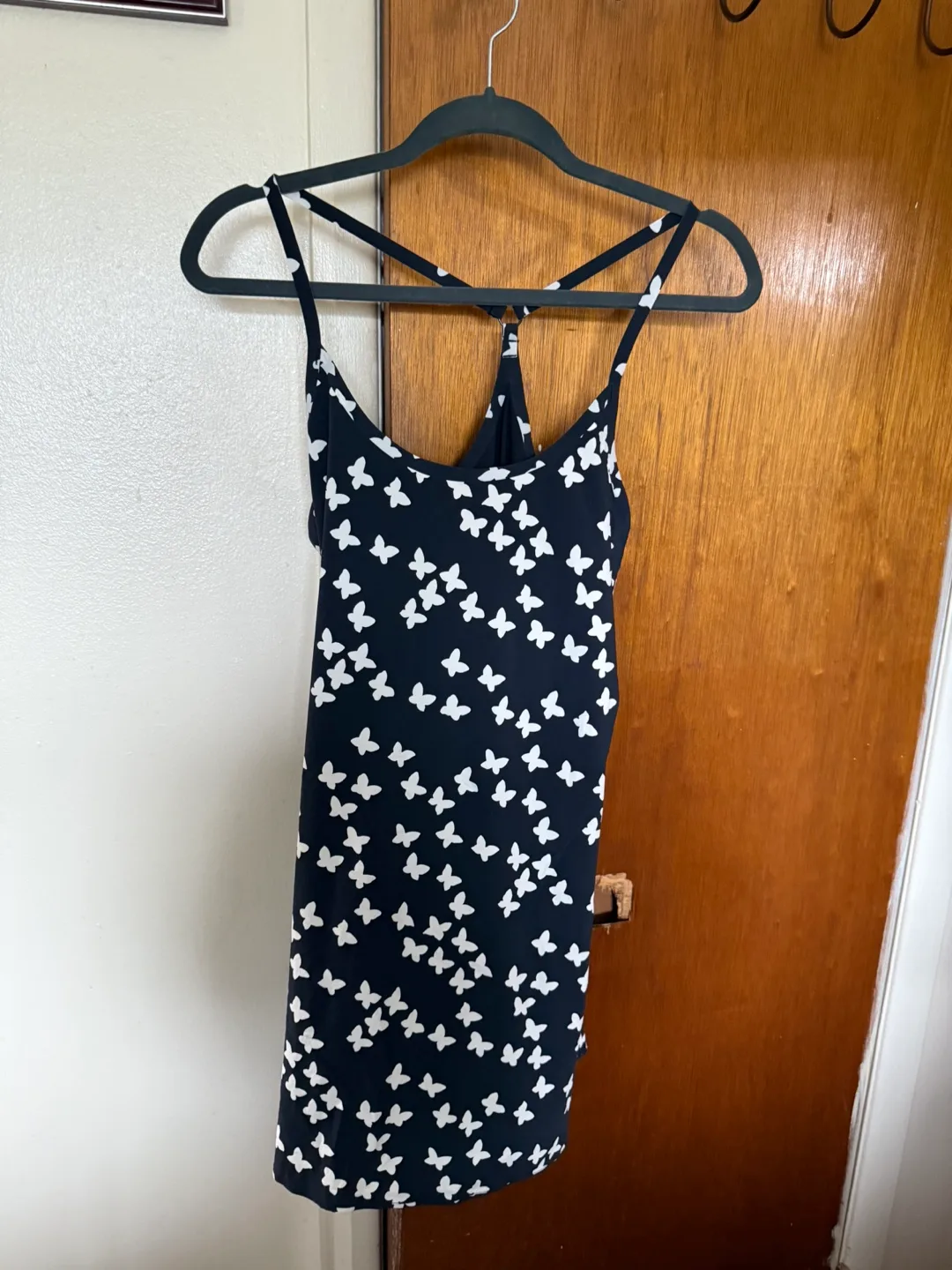 Butterfly Print Dress - Black & White thumbnail