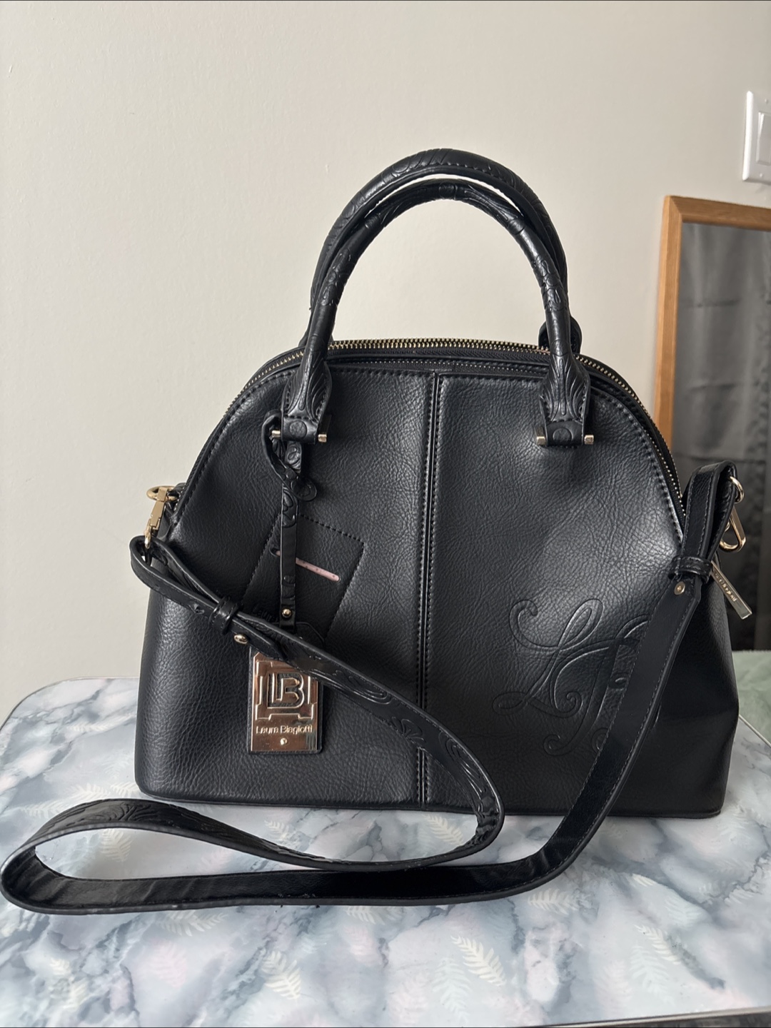 Laura Biagiotti Black Dome Satchel - photo 2