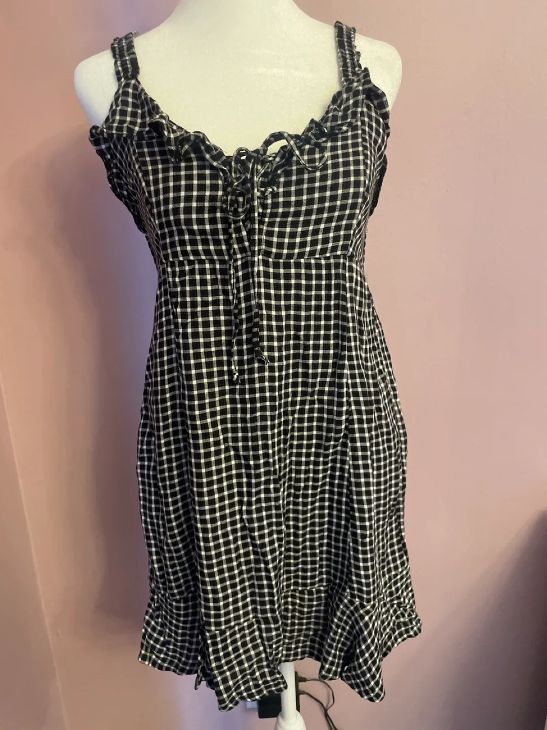 Gingham Dress - Black & White thumbnail
