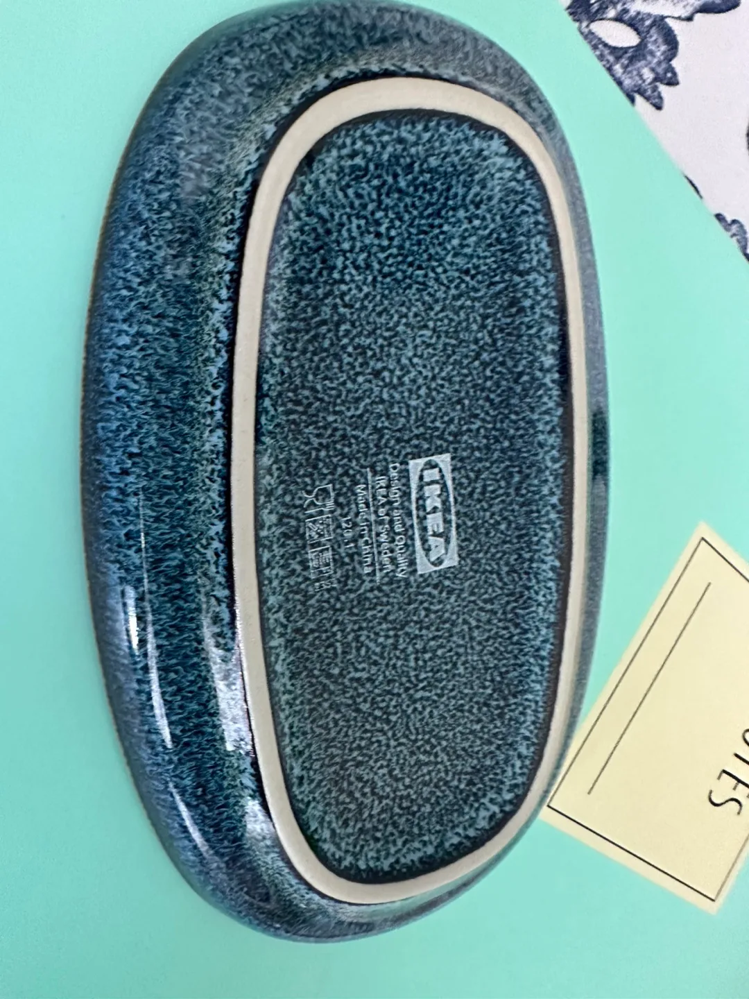 FOUR IKEA gladelig ocean blue small 202.911.11 Plate image indicator(2)