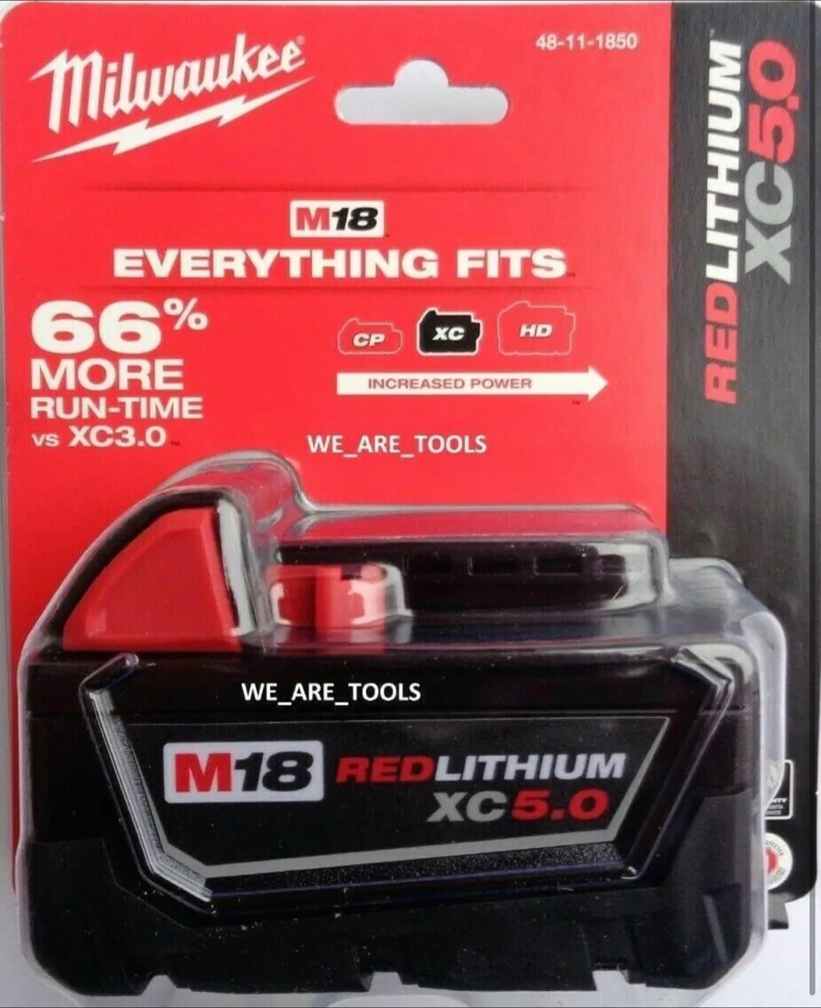 Milwaukee battery M18 xc 5.0 thumbnail