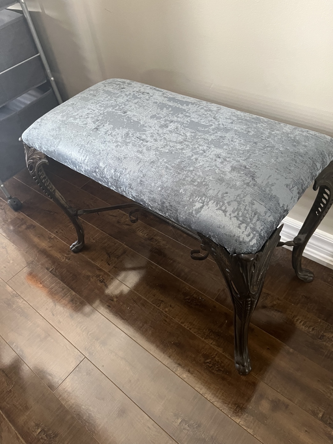 Upholstered Bench - Silver/Grey - photo 2