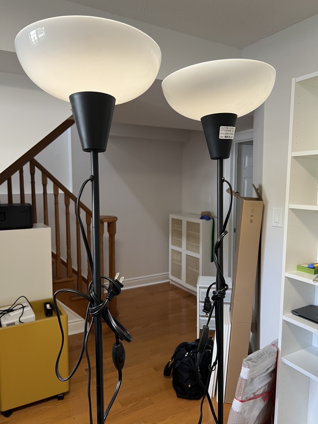 ($10 for 2) 2 IKEA TÅGARP Floor uplighter, black/white