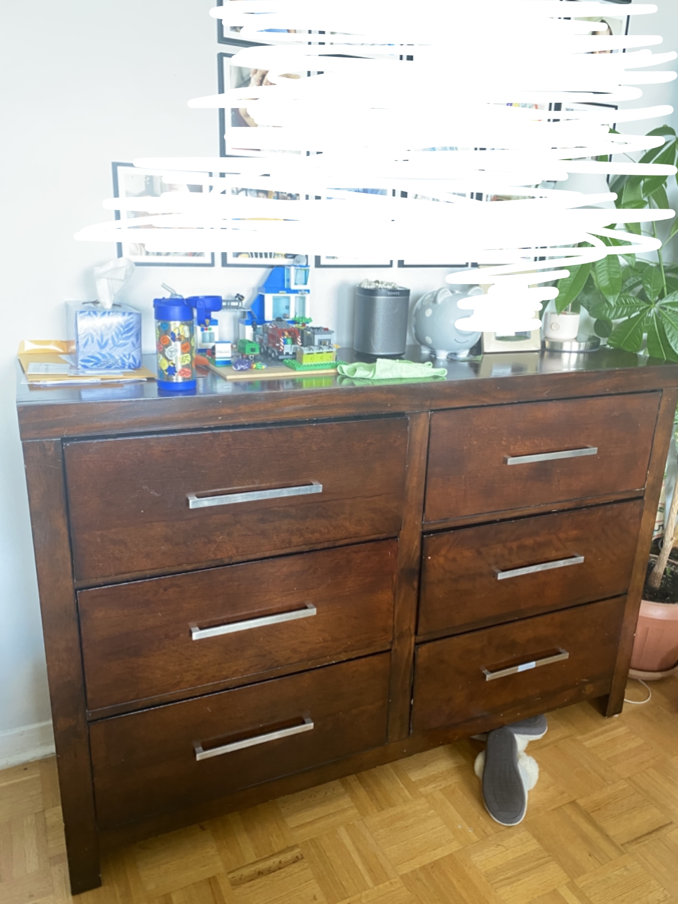 Wood 6-Drawer Dresser