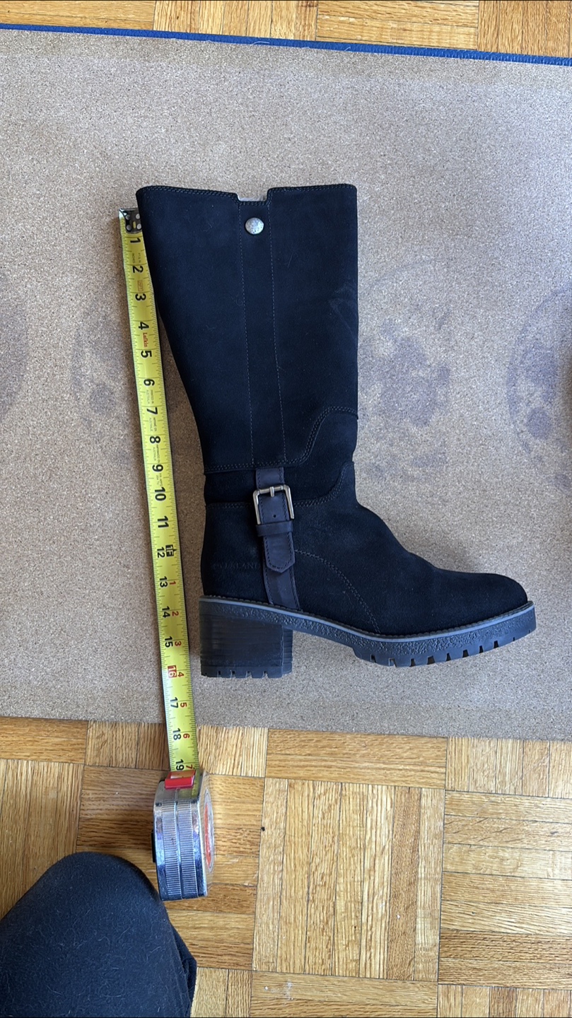 Overland Black Suede Knee High Boots - Size 9-9.5 - photo 3