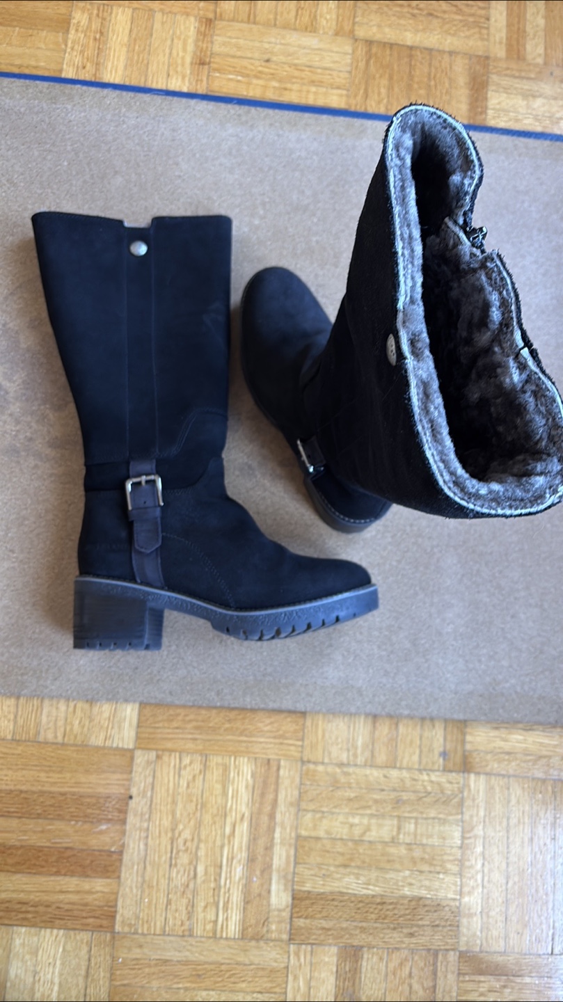 Overland Black Suede Knee High Boots - Size 9-9.5 - photo 2