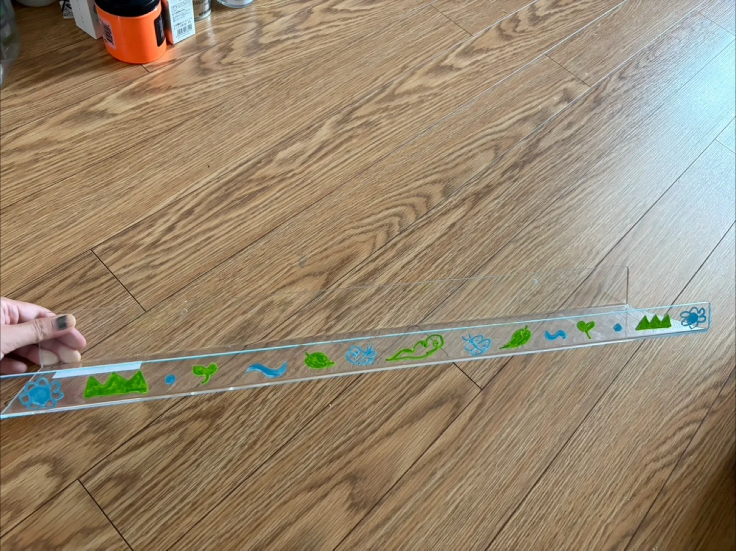 Picture ledge, transparent, 60 cm image indicator(2)