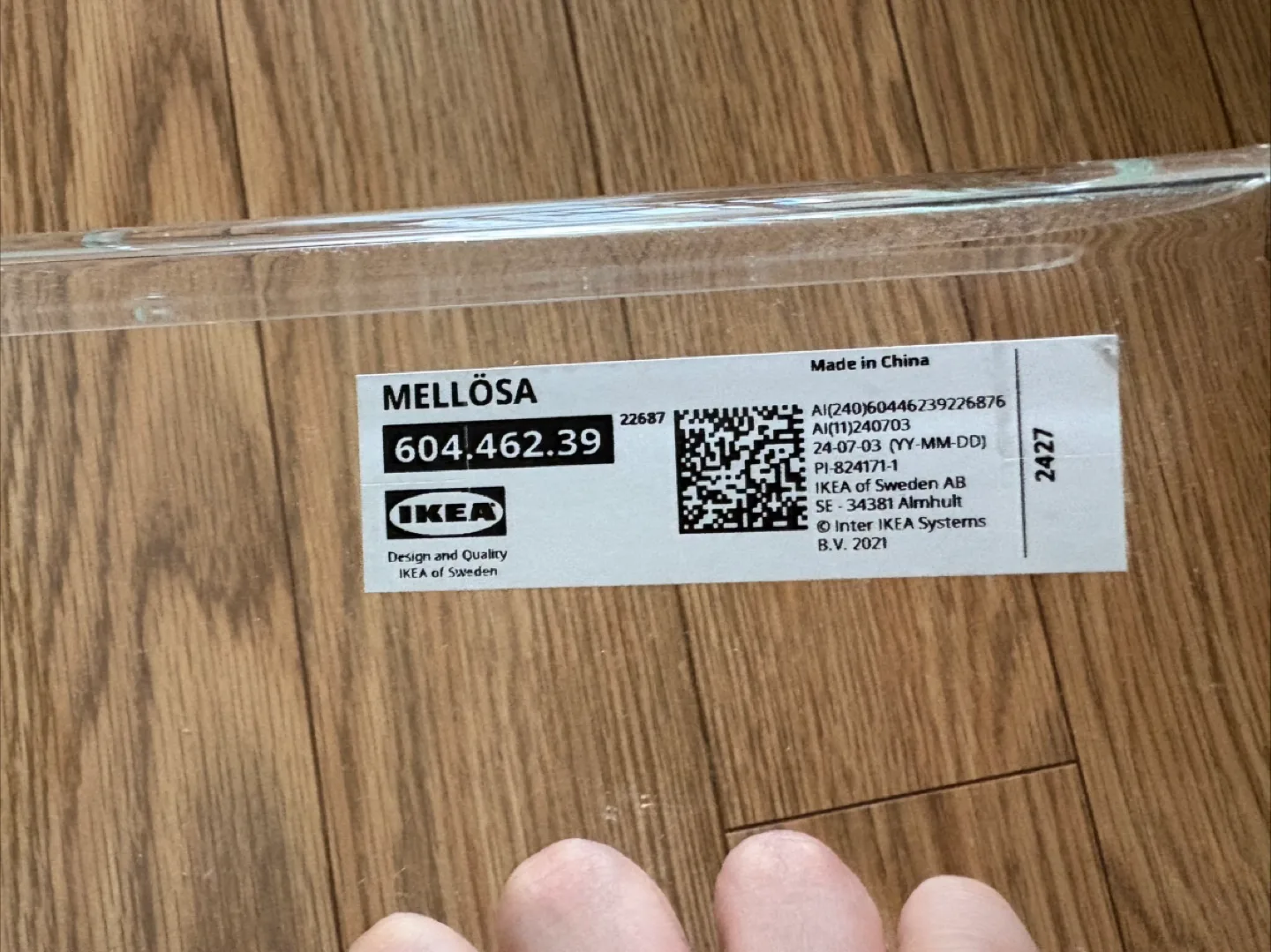 Picture ledge, transparent, 60 cm image indicator(3)