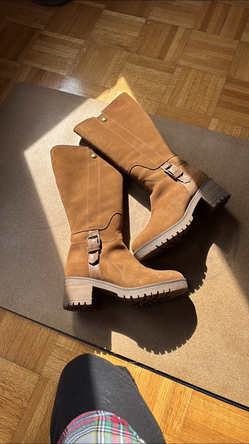 Tan Suede Knee-High BOC Boots - Size 9.5 - photo 2