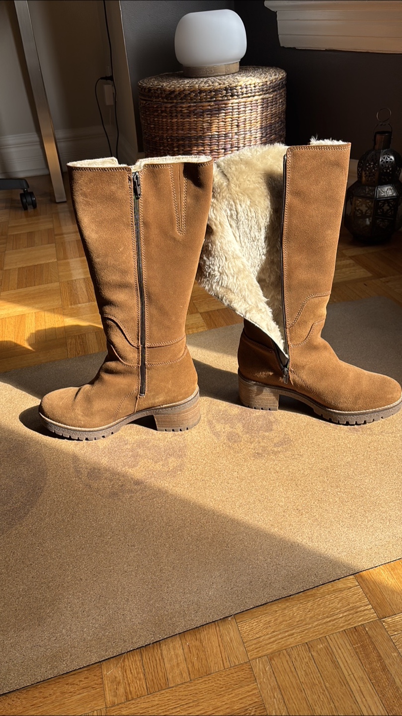 Tan Suede Knee-High BOC Boots - Size 9.5