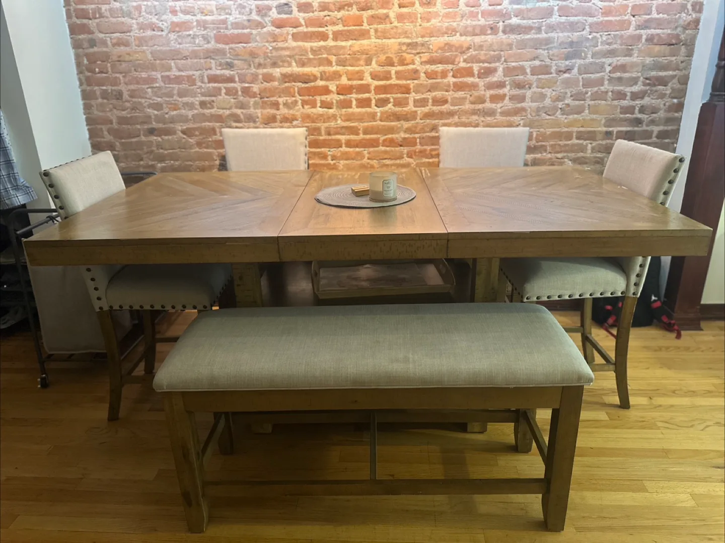 Dining Table with 4 Chairs & Bench thumbnail
