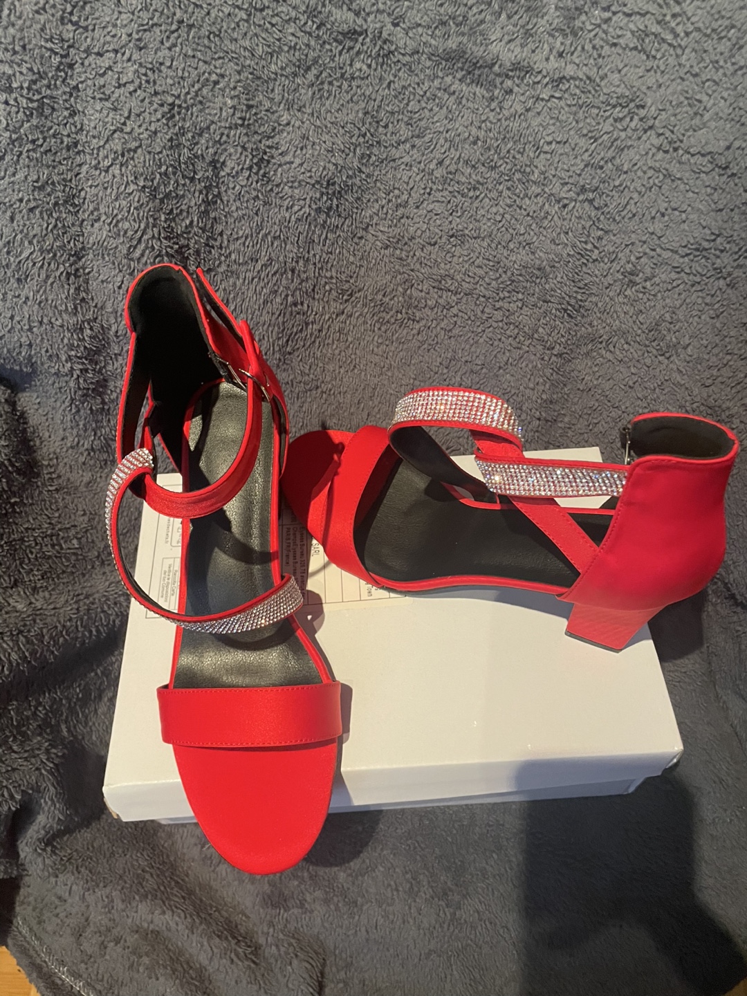 Red Heels with Rhinestone Straps - photo 2