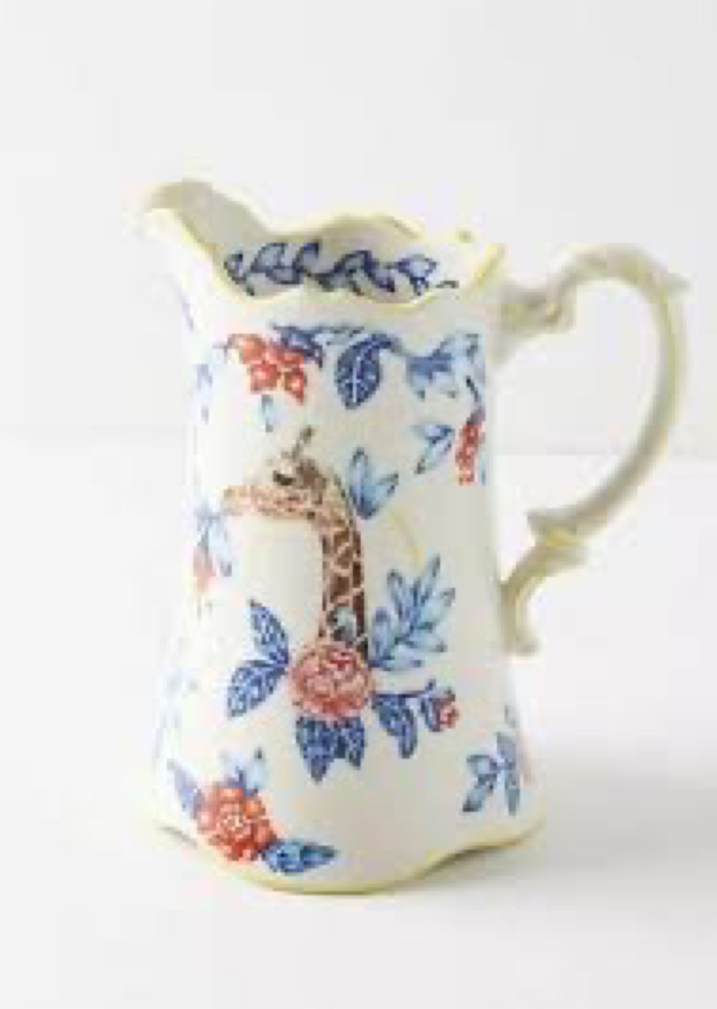 Anthropologie Giraffe Pitcher collectible art retail $140