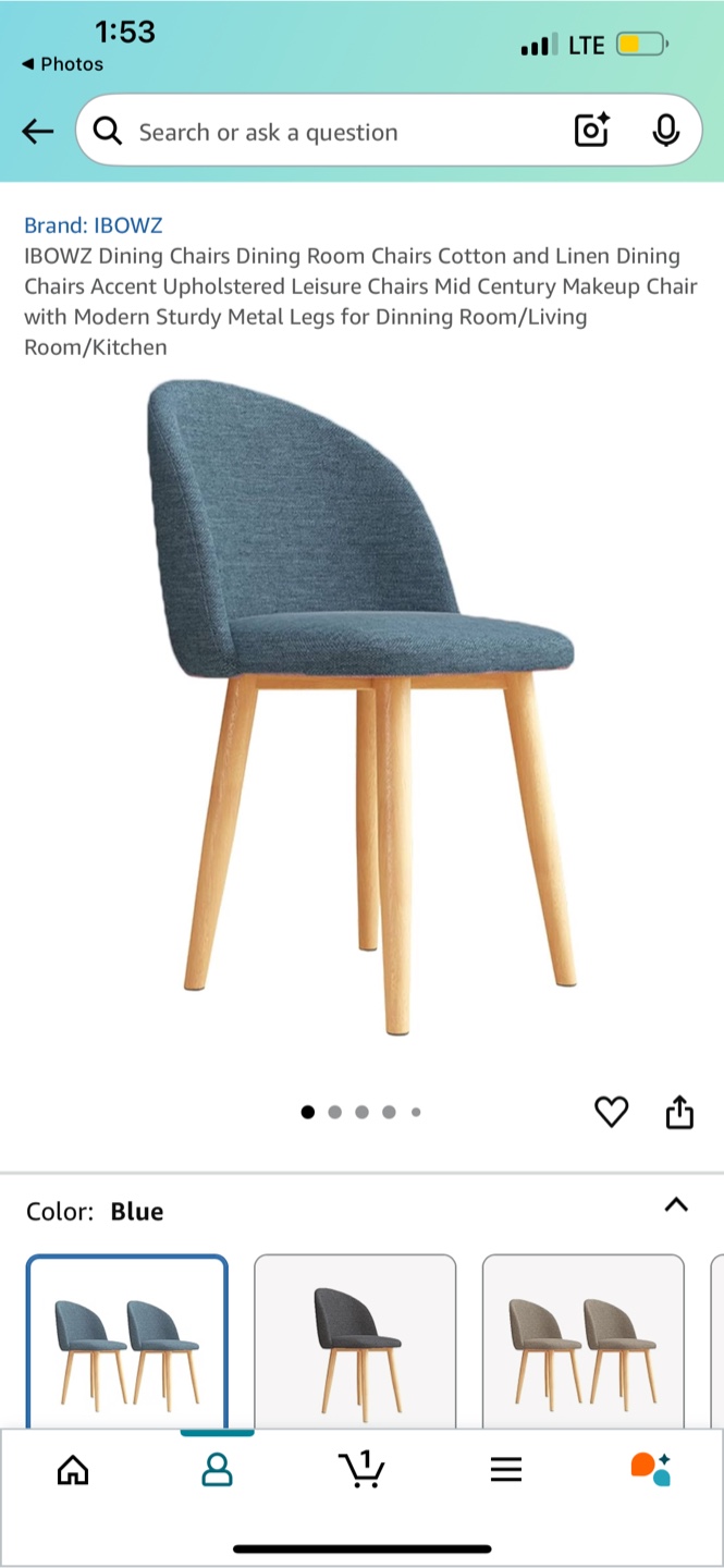 IBOWZ Blue Dining Room Chair