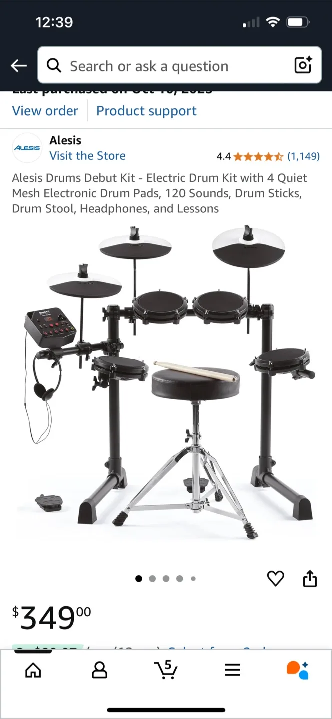 Alesis Debut Kit Electric Drum Set thumbnail