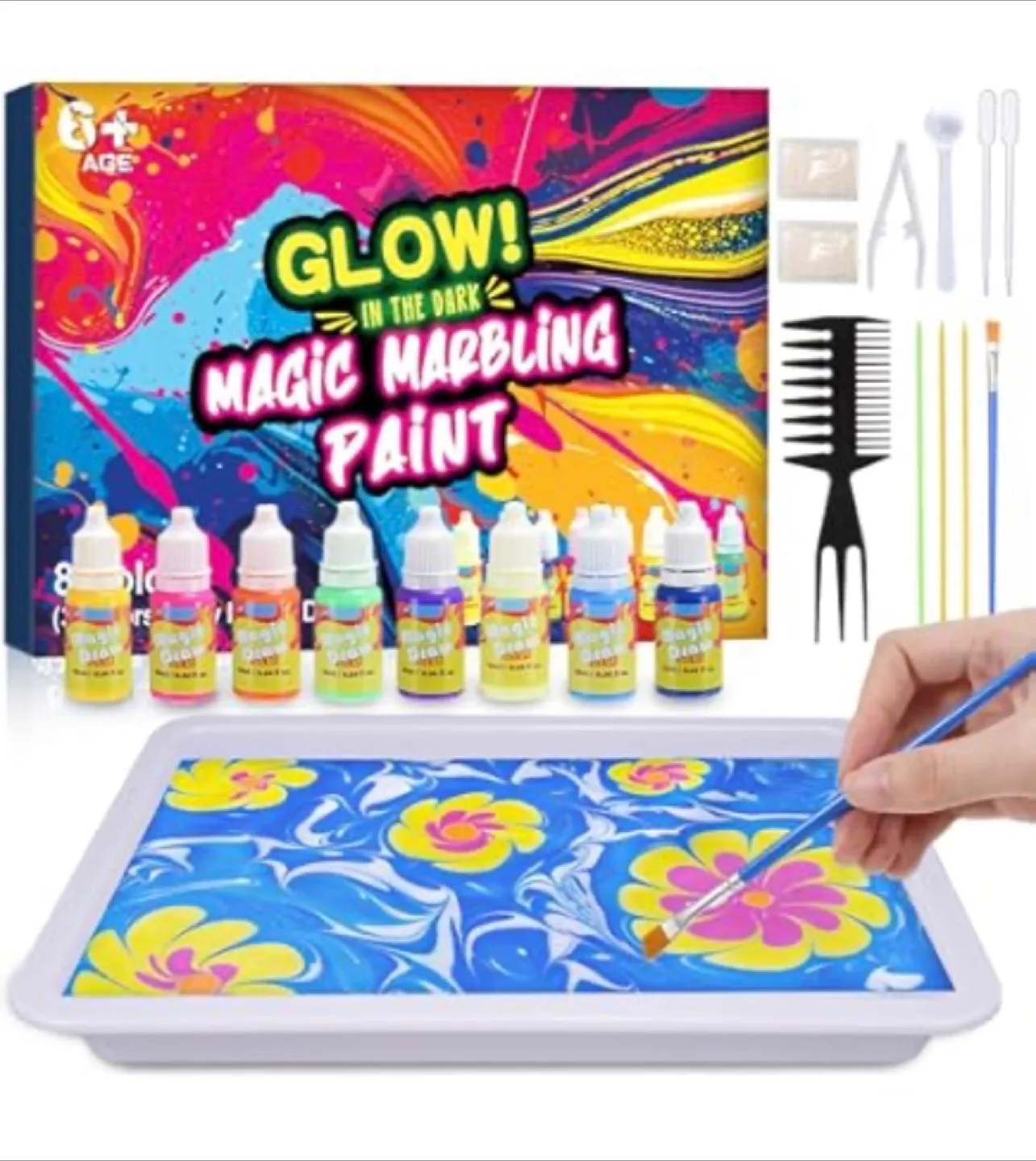 Glow in the Dark Magic Marbling Paint Kit image indicator(3)