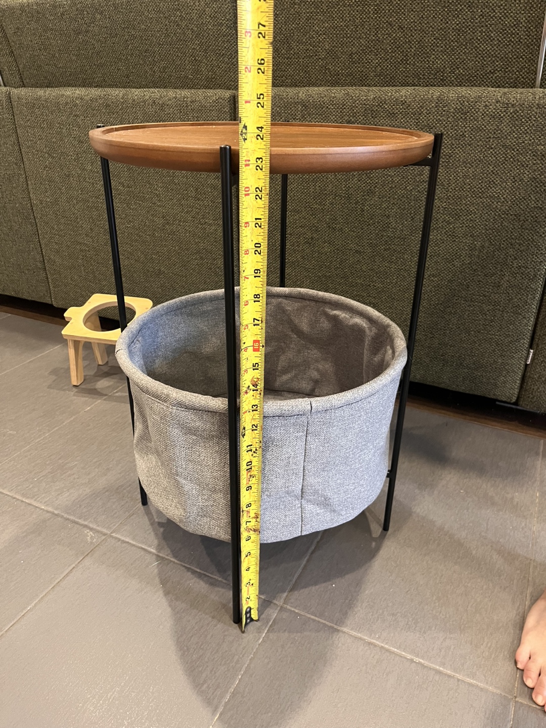 Side Table with Storage Basket - photo 5