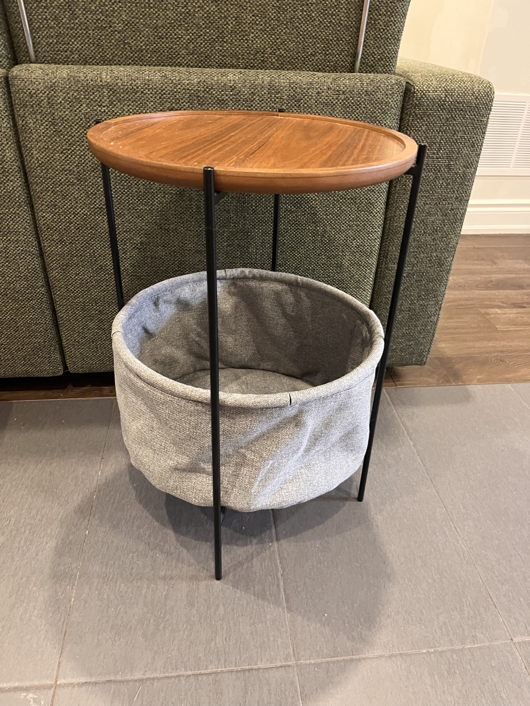 Side Table with Storage Basket