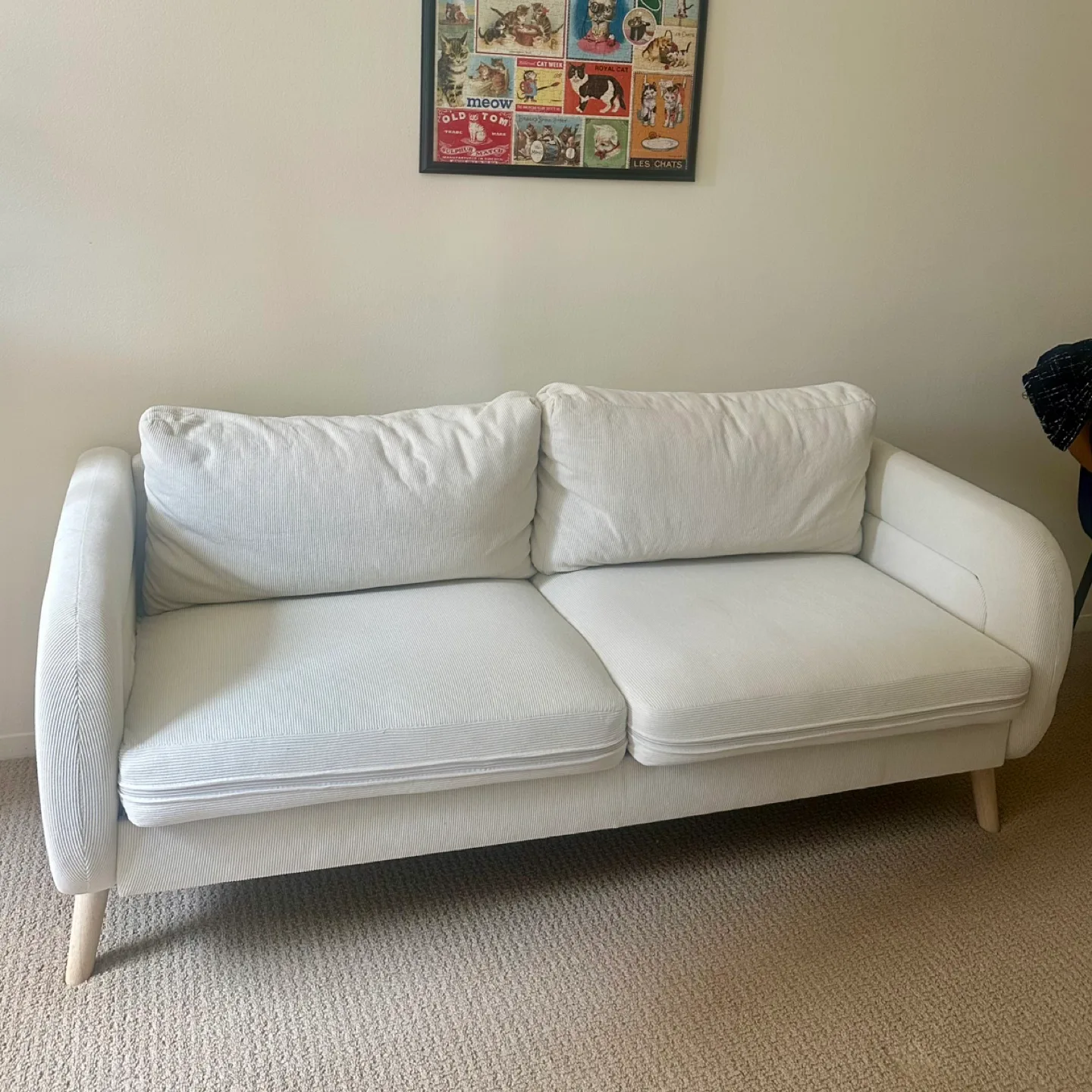 New Beige Loveseat Sofa thumbnail