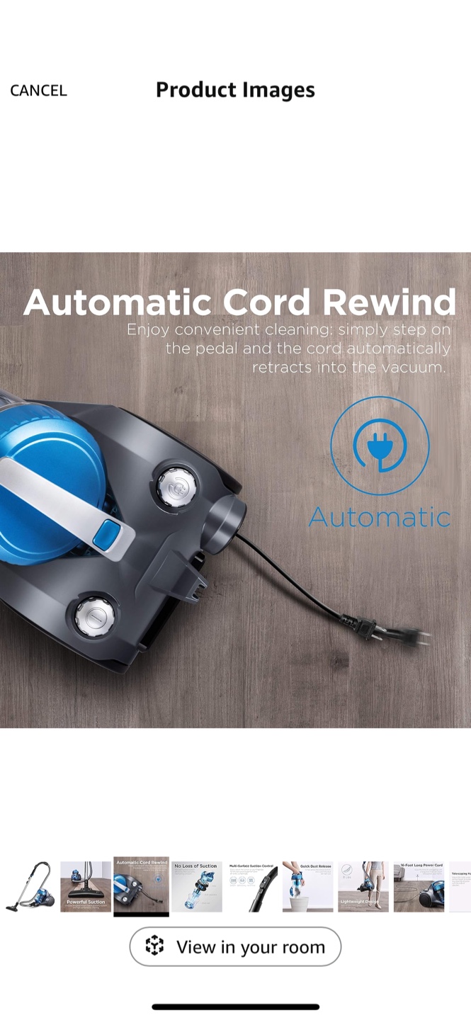 Eureka Vacuum - Automatic Cord Rewind - photo 2