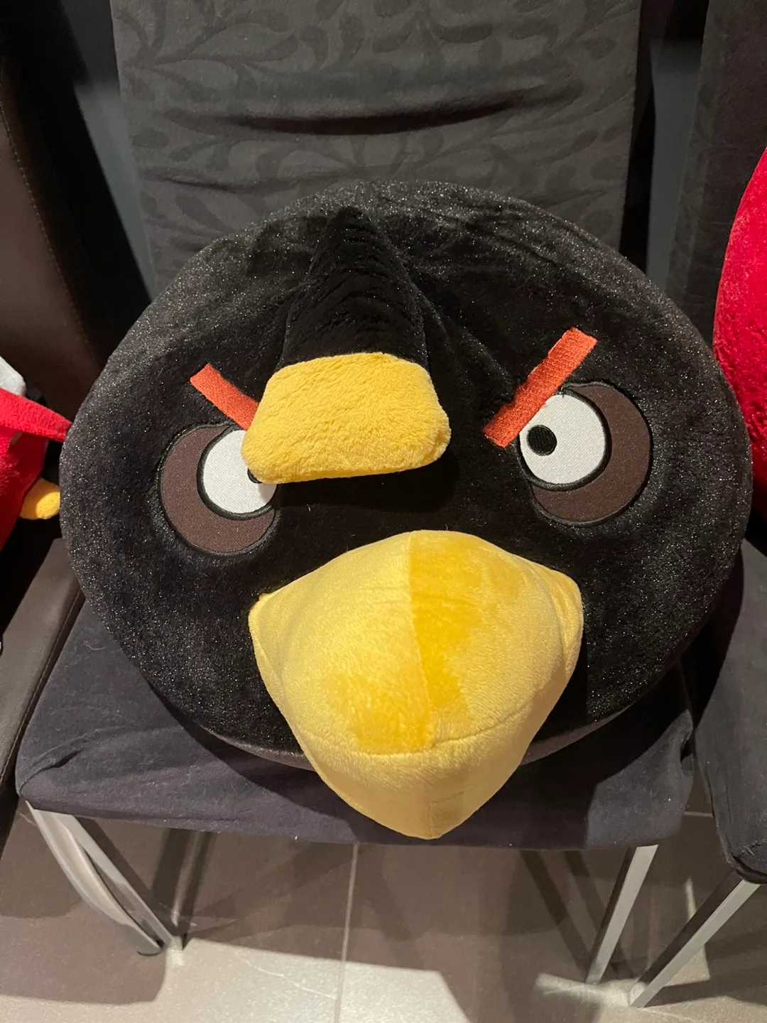Giant Angry Birds Plush - Black & Red thumbnail