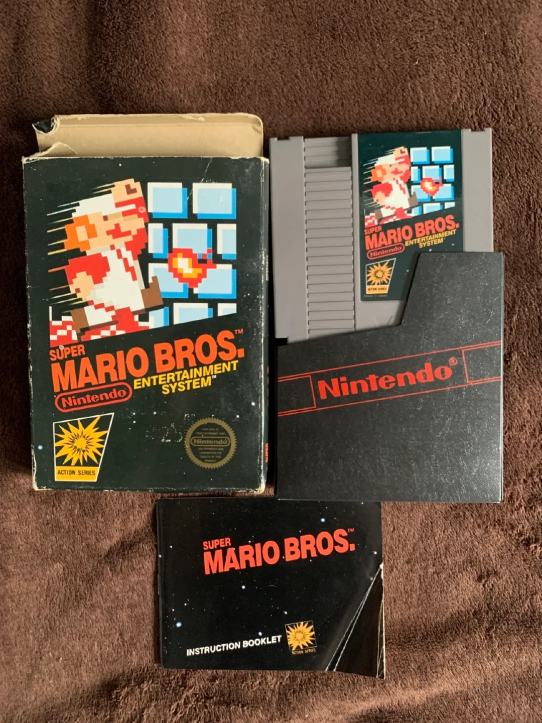 Super Mario Bros 1 (NES, 1985) With Manual thumbnail