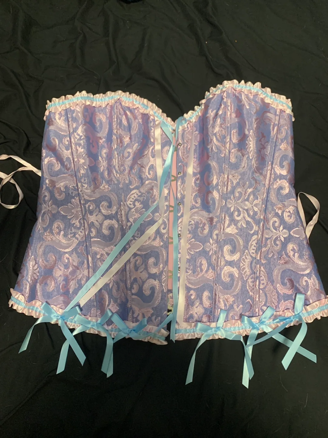 Spring Fever Blue Floral Bustier Corset - Size XXXL image indicator(4)