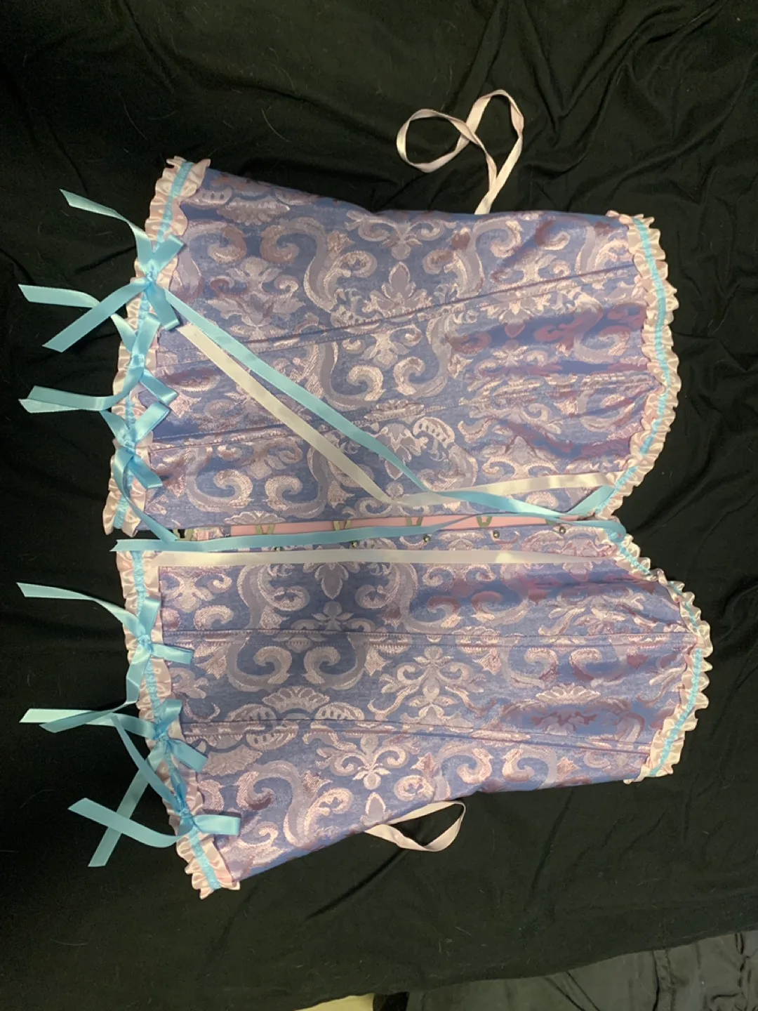 Spring Fever Blue Floral Bustier Corset - Size XXXL image indicator(5)