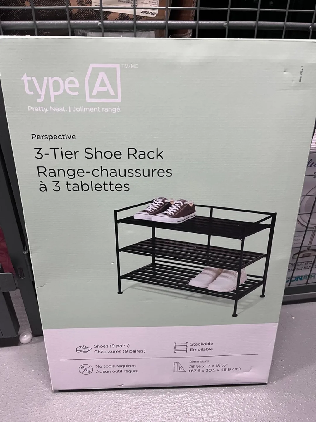 Type A 3-Tier Shoe Rack - New in Box! thumbnail